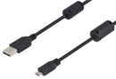 L-COM U2A00003-5M USB Cable Type A Plug to Micro B 5 m 16.4 ft 2.0 Black New