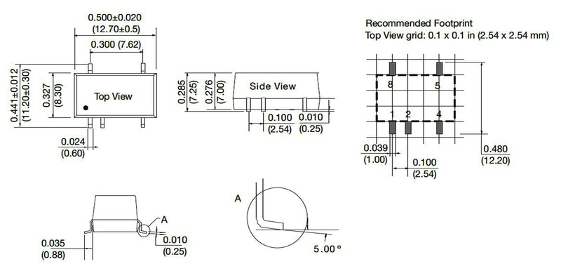 XP Power ISE1205A-H ISE1205A-H Isolated Surface Mount DC/DC Converter 3kV Isolation ITE 1:1 1 W Output 5 V 200 mA