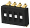 Alcoswitch - TE Connectivity TDS04SGRNTU04 DIP / SIP Switch Recessed Type 4 Circuits SP3T SMD TDS Series Unsealed 24 V