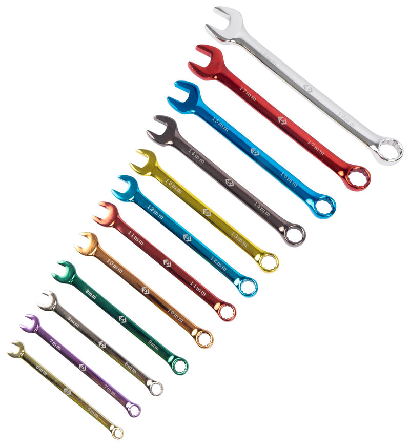 CK Tools T4346M12ST T4346M12ST Colour Coded Combi Spanner SET 12PC