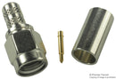 AMPHENOL RF 901-9876-RFX RF / Coaxial Connector, SMA Coaxial, Straight Plug, Crimp, 50 ohm, RG58/U, RG58C/U, RG141/U, Brass