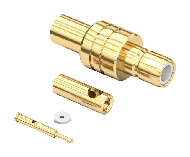 Wurth Elektronik 61626021210420 RF / Coaxial Connector SMB Straight Jack Crimp 50 ohm RG178 RG196 Brass