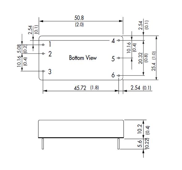 Traco Power TEN 60-2412N TEN 60-2412N Isolated Through Hole DC/DC Converter ITE 2:1 60 W 1 Output 12 V 5 A