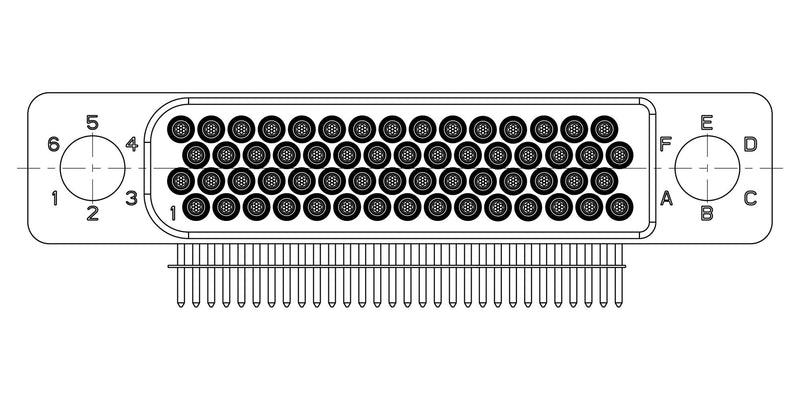 Amphenol Aerospace HDB-D4-060M032X HDB-D4-060M032X Rect Power Conn HDR 60POS 4ROW