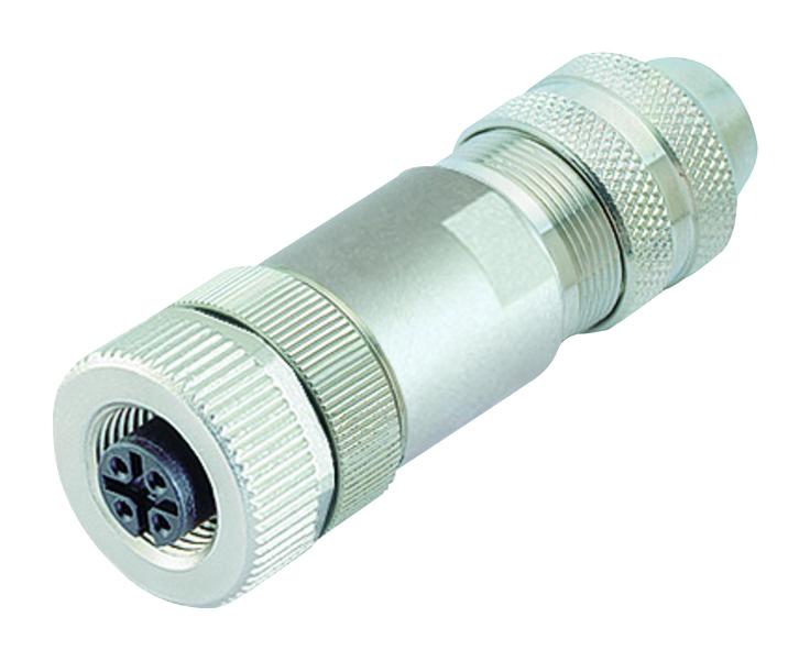 Binder 99-1436-812-05 Sensor Connector 713 Series M12 Receptacle 5 Contacts Screw Socket Straight Cable Mount