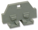 WAGO 261-361 End Cover, for Use with Wago Standard Chassis Mount Blocks, Grey