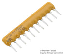 BOURNS 4611X-101-103LF Fixed Network Resistor, 10 kohm, 10 Elements, SIP, Bussed, 4600X Series, 11 Pins