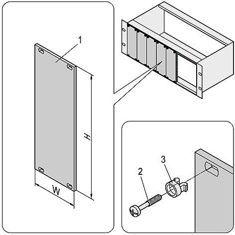 Schroff 20838-111 Panel 3U 7HP Pack 5 Aluminium Unfinished Subracks and 19" Cases 128.4 mm 35.56