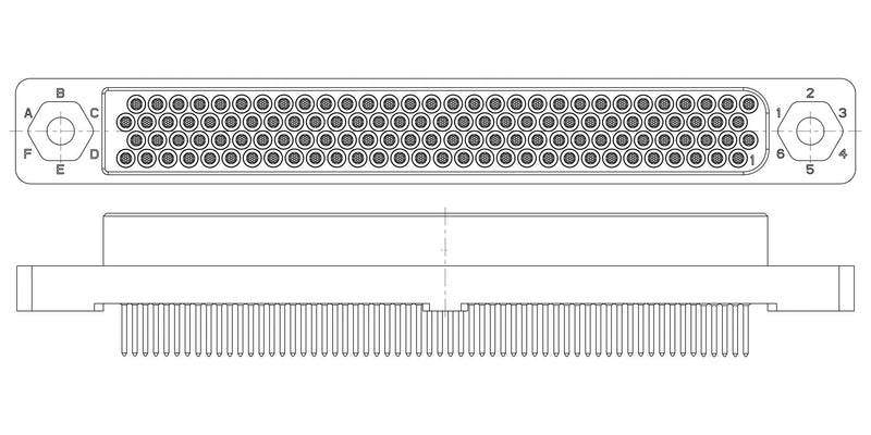 Amphenol Aerospace HDB-M4-120M246X HDB-M4-120M246X Rect Power Conn Rcpt 120POS 4ROW