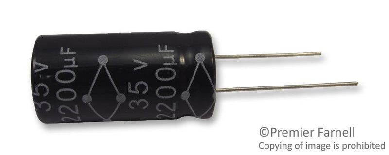 Multicomp PRO MCGPR35V228M16X32 Electrolytic Capacitor 2200 &micro;F 35 V Mcgpr Series &plusmn; 20% Radial Leaded 16 mm