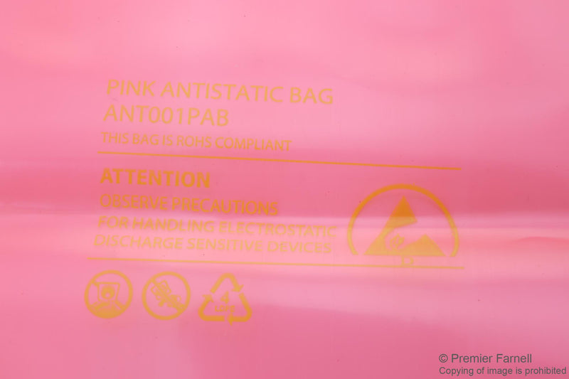 Desco Europe / Vermason 204075 204075 Antistatic Bag Pink Heat Seal 254mm W x 355.6mm L