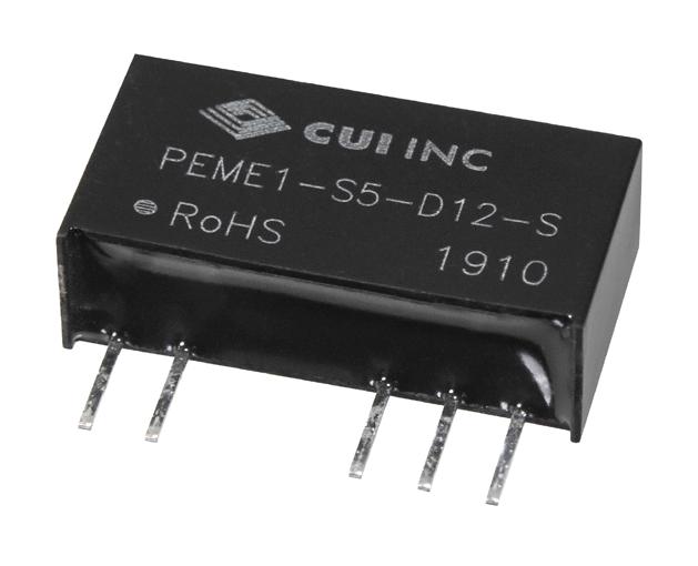 CUI PEME1-S5-S5-S Isolated Through Hole DC/DC Converter ITE 1:1 1 W Output 5 V 200 mA