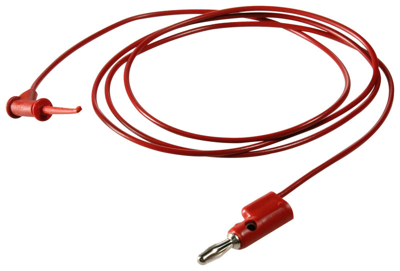 Pomona 5053-48-2 Test Lead Micrograbber Hook Clip to 4mm Banana Plug Red 150 Vrms 3 A 1.219 m