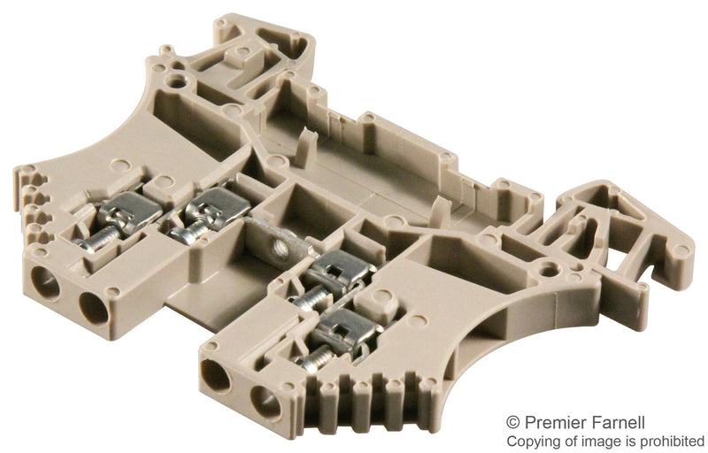 Weidmuller 103140 WDU1.5ZZ 103140 WDU1.5ZZ DIN Rail Mount Terminal Block 4 Ways 22 AWG 12 2.5 mm&Acirc;&sup2; Screw 17.5 A