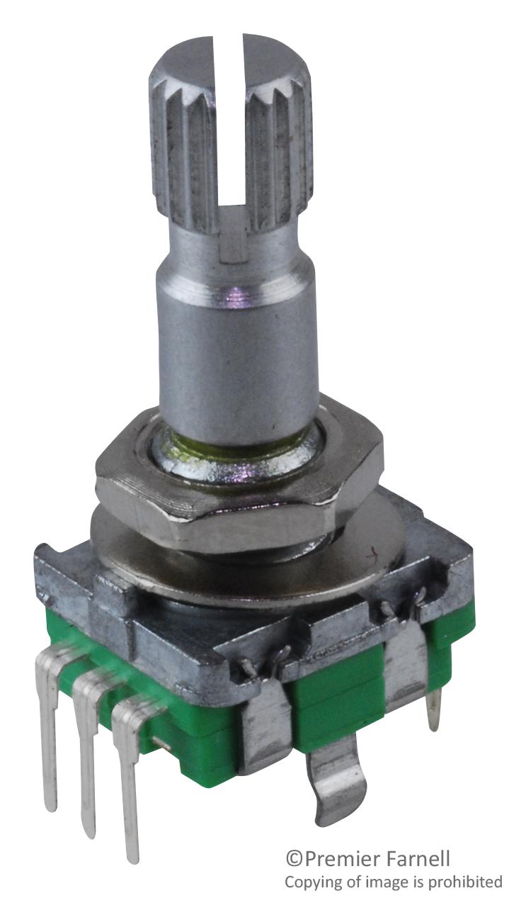 TT Electronics / BI Technologies EN11-HSM1AQ20 Incremental Rotary Encoder With Switch 100rpm 2 Bit Gray Code 20 Detents Pulses