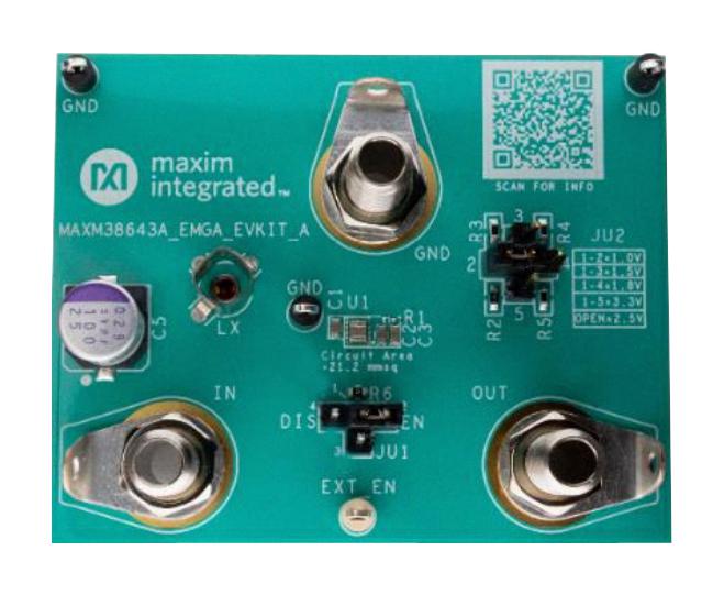 Maxim Integrated / Analog Devices MAXM38643AEVK#EMGA MAXM38643AEVK#EMGA Evaluation Kit MAXM38643A Power Management Step Down DC Converter