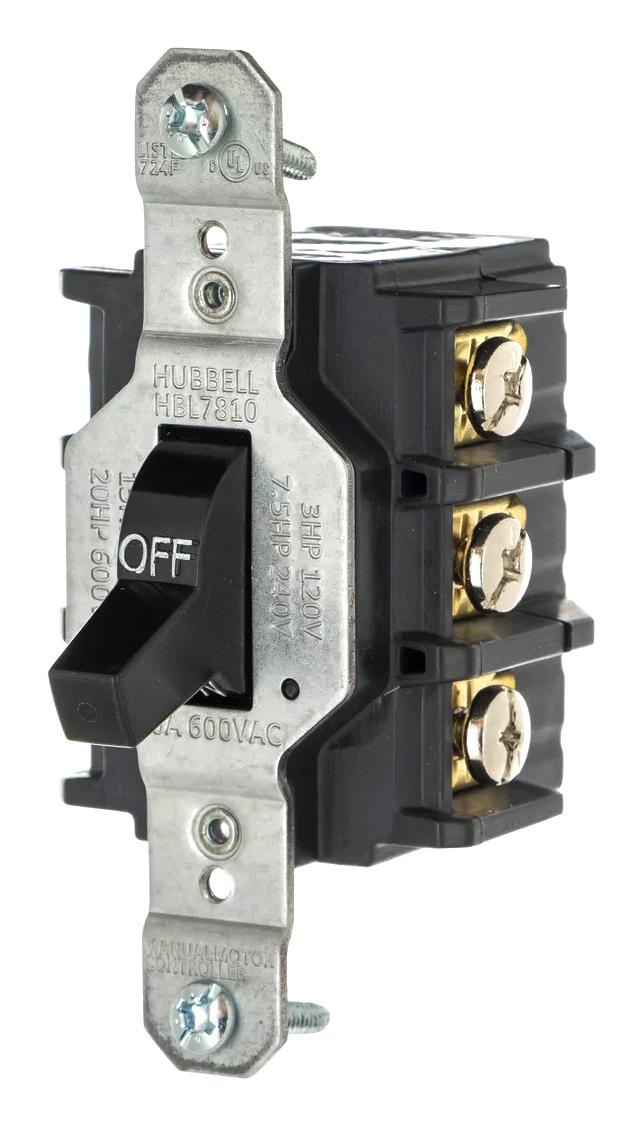 Hubbell Wiring Devices HBL7810 Switch Disconnector 3 Pole 30A 600VAC