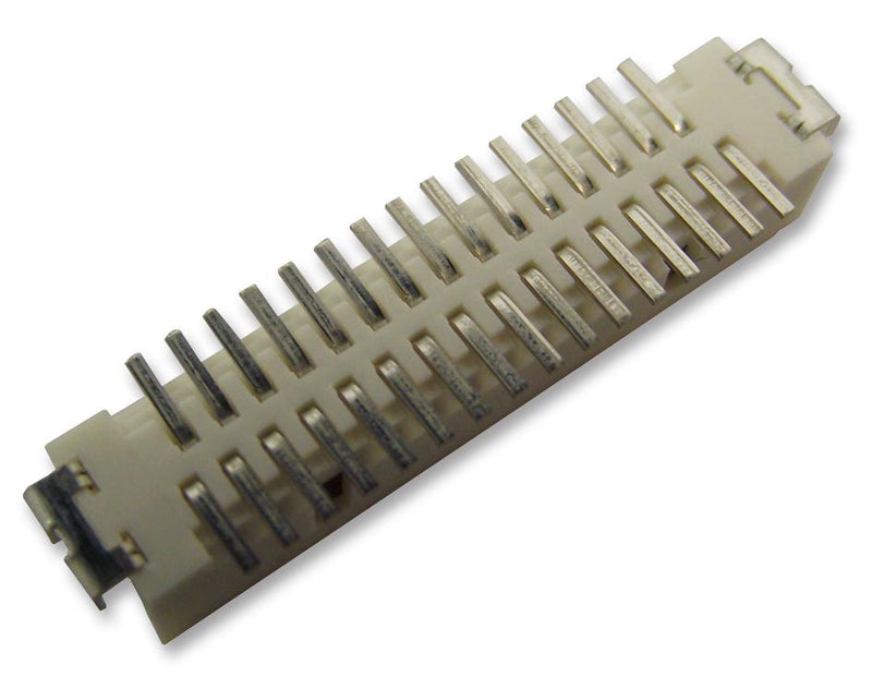 HIROSE(HRS) DF9B-25P-1V(32) DF9B-25P-1V(32) Mezzanine Connector Header 1 mm 2 Rows 25 Contacts Surface Mount Phosphor Copper