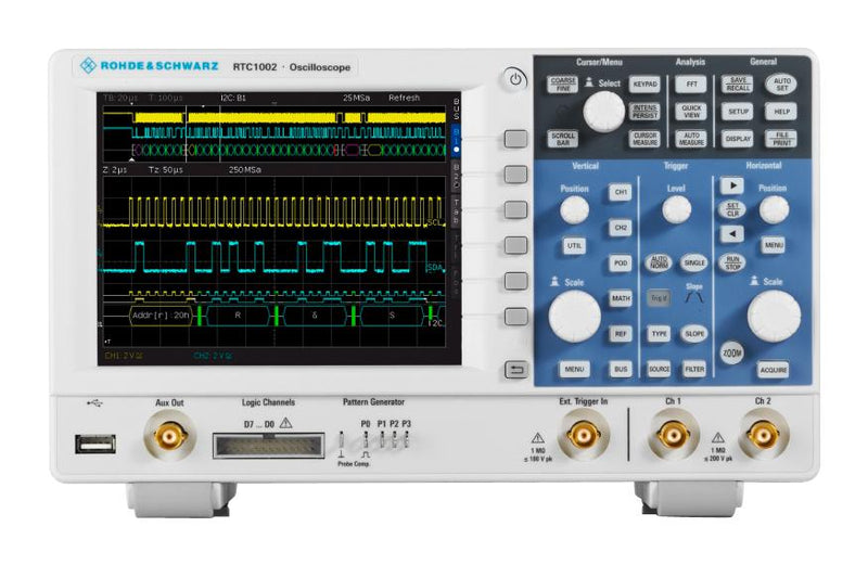 Rohde & Schwarz RTC1K-72 Oscilloscope RTC1000 Series 2 Channel 70 MHz Gsps Mpts 5 ns