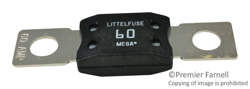 Littelfuse 0298060.ZXB Fuse Automotive Time Delay 60 A 32 V 68.58mm x 16.2mm 10.67mm Mega 298 Series