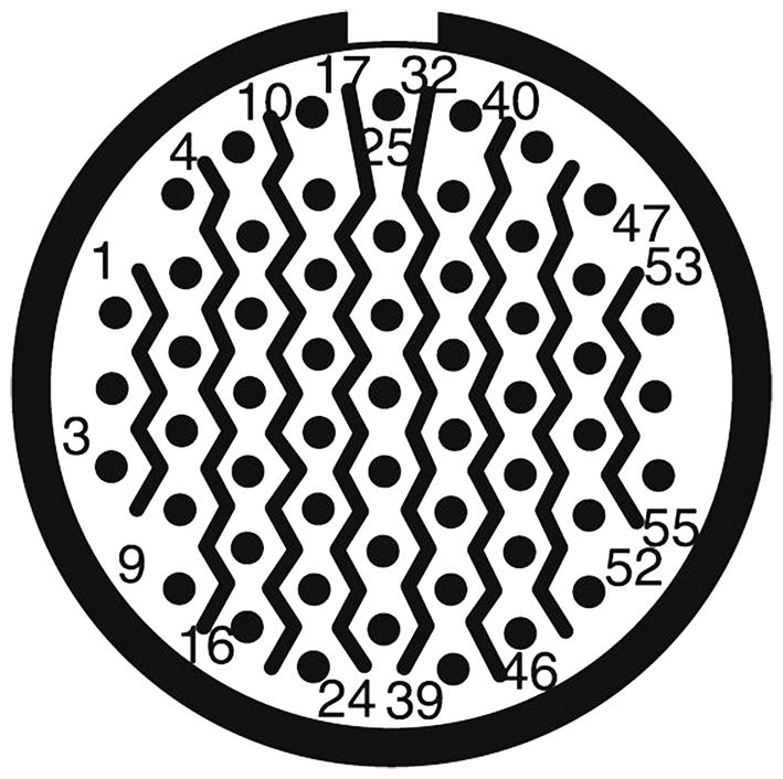 Amphenol LTD D38999/24FE35SN-LC D38999/24FE35SN-LC Circular Connector MIL-DTL-38999 Series III Jam Nut Receptacle 55 Contacts