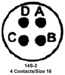 Amphenol Industrial 97-3106A-14S-2P(946) Circular Conn Plug 14S-2 4P Cable