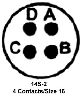 Amphenol Industrial 97-3106A-14S-2P(946) Circular Conn Plug 14S-2 4P Cable