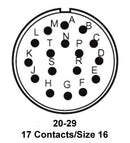 ITT Cannon MS310320-29PZ MS310320-29PZ Circular Connector MIL-DTL-5015 Series Back Box Mount Receptacle 17 Contacts Solder Pin