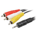 PRO Signal PSG00666 Cable 3.5MM 4 Pole PLUG-3 RCA Plug 3