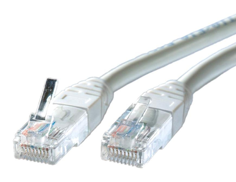 Roline 21.15.0501 Ethernet Cable Cat5e 1 m 3.28 ft RJ45 Plug to Grey