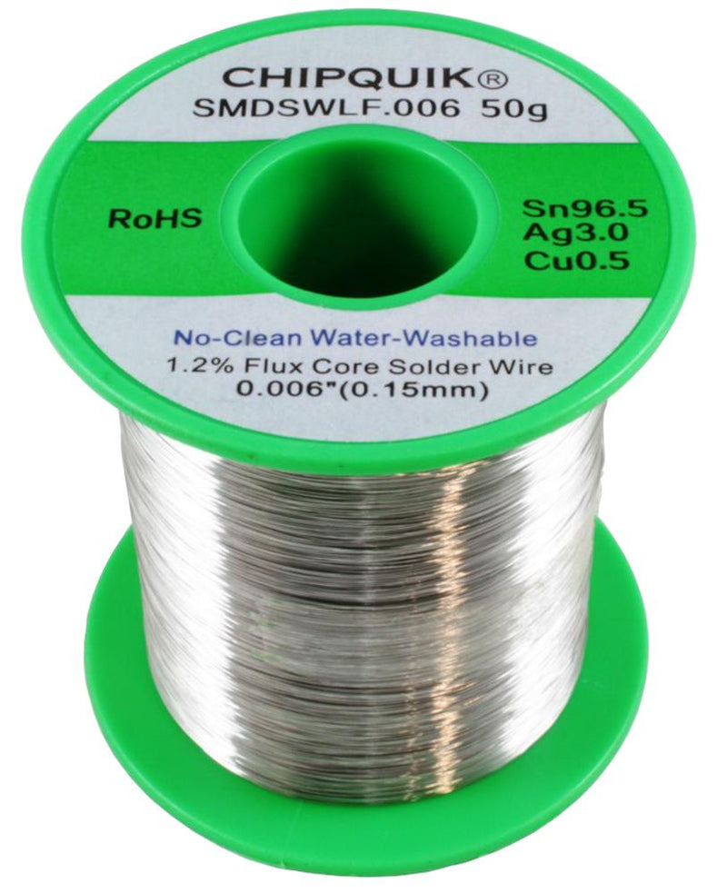 Chip Quik SMDSWLF.006 50G Solder Wire No Clean 220 &deg;C 0.15 mm