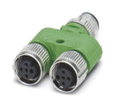 Phoenix Contact SAC-5P-Y/2XFS VP SCO Sensor Splitter Y - Style Panel Mount 5 Position M12 Plug 2 x Receptacle