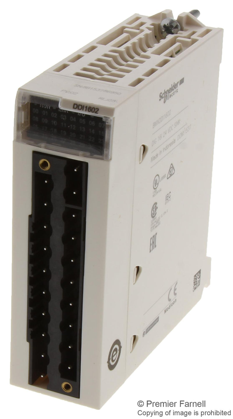 Schneider Electric BMXDDI1602 Input Module Discrete Modicon M340 Series 16 Inputs 24 V ac