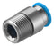 Festo QS-3/8-10-I Pneumatic Fitting Push-In R3/8 14 bar 10 mm Brass QS