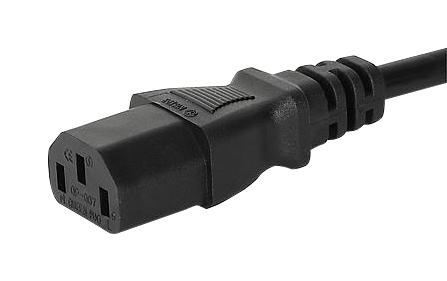 Schurter 6007.0212 Mains Power Cord IEC 60320 C13 C14 1 m Black