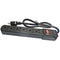 Comprehensive 6-Outlet Surge Protector with 12' Power Cord (Black)