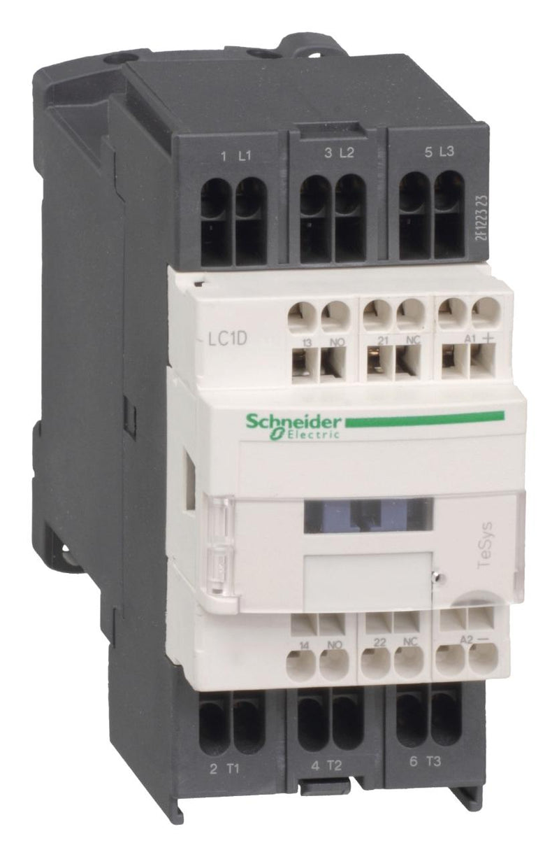 Schneider Electric LC1D093BL Contactor 9 A DIN Rail Panel 690 VAC 3PST-NO 3 Pole 5.5 kW