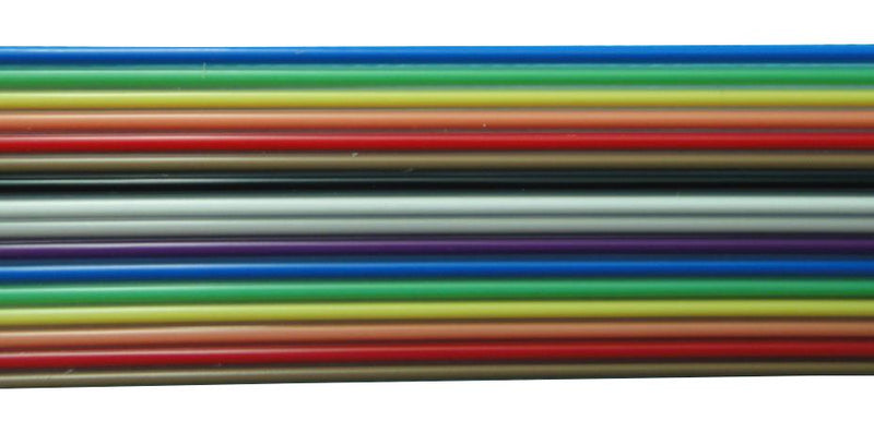 PRO POWER R2651DTSY16AC85 Ribbon Cable, Per Meter, Colour Coded, Multi-coloured, 16 Core, 28 AWG