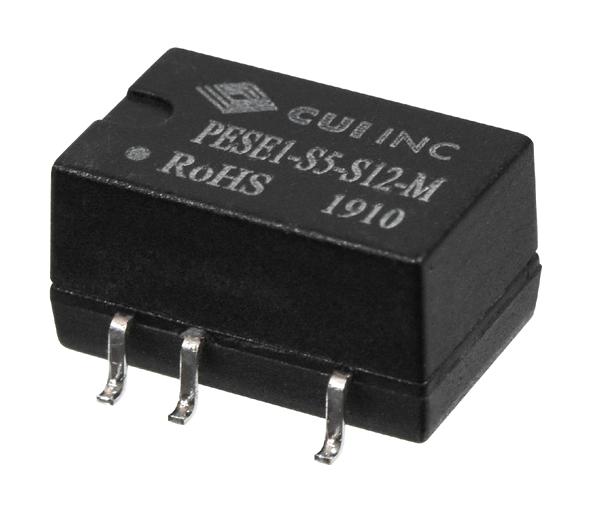 CUI PESE1-S5-D5-M Isolated Surface Mount DC/DC Converter ITE 1:1 1 W 2 Output 5 V 100 mA