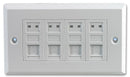 PRO Signal UT-8704 Faceplate Cat5e RJ45 Sockets 4