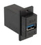 L-COM ECF504-3AA-BLK USB Adapter Black Type A Receptacle 3.0 New