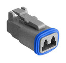 Bulgin Limited PX0100S02GY Automotive Connector PX0 Series Straight Plug 2 Contacts Crimp Socket - Not Supplied