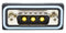 Norcomp CDFV3W3113L251 CDFV3W3113L251 Combination Layout D Sub Connector Nanook CDF Series DA-3W3 Plug 3 Contacts Power Solder