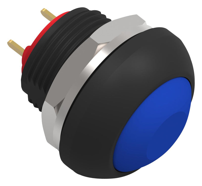 Alcoswitch - TE Connectivity PB6B2FM7M4CAL00 Industrial Pushbutton Switch Subminiature Off-(On) Flat Spst PB6 Series Solder IP68