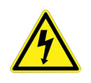 Panduit PESW-C-1Y Safety Sign 40.9 mm 50 Black on Yellow Warning Risk of Electric Shock ISO Symbol Vinyl