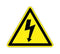 Panduit PESW-C-1Y Safety Sign 40.9 mm 50 Black on Yellow Warning Risk of Electric Shock ISO Symbol Vinyl