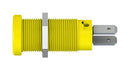 Staubli 66.9131-24 66.9131-24 Banana Test Connector 4mm Receptacle Panel Mount 20 A 1 kV Nickel Plated Contacts Yellow