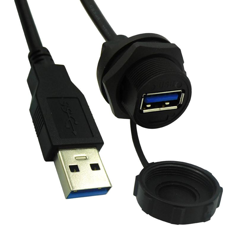 Stewart Connector 67U3BC-002-K 67U3BC-002-K USB Cable 3.0 A RECPT-A Plug 609.6MM