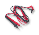 FLUKE FLUKE TL75-1 Test Lead Set, Test Tip Probe, 4mm Right Angle Banana Plug, Shrouded, 1 kV, 10 A, Black, Red