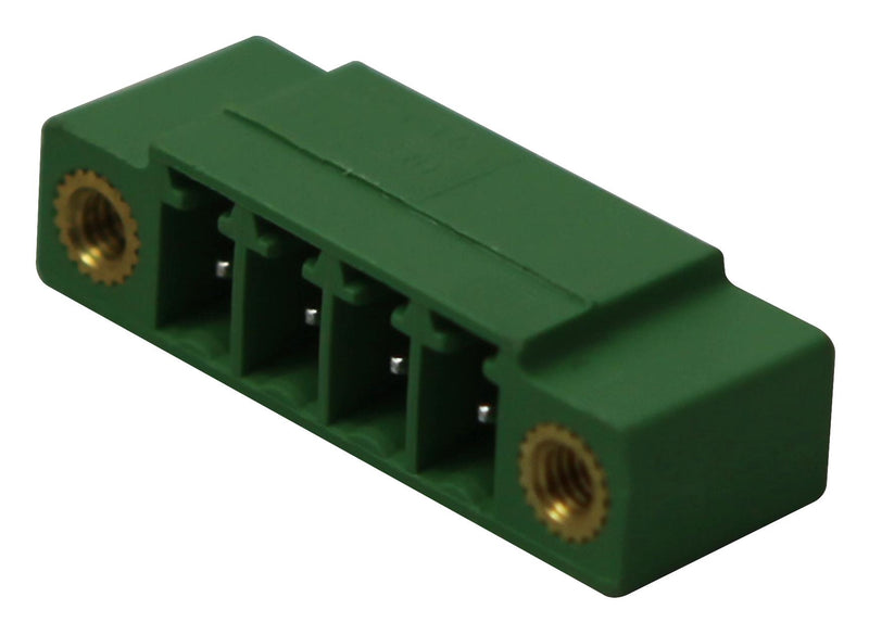 Phoenix Contact MCV 15/ 4-GF-381 MCV 4-GF-381 Terminal Block Flange Header 3.81 mm 4 Ways 8 A 160 V Through Hole Vertical